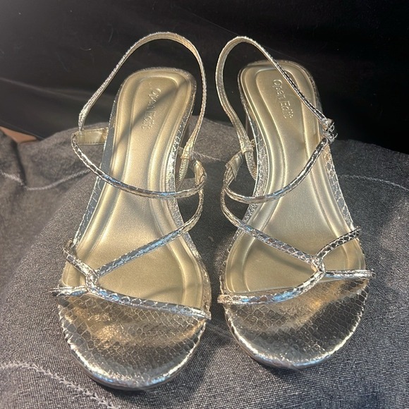 Women's Open Edit Slingback Sandal Chunky heel~Gold - Size 8 Nordstrom - Picture 15 of 15